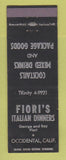 Matchbook Cover - Fiori's Italian Restaurant Occidental CA
