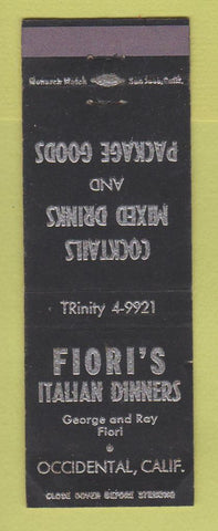 Matchbook Cover - Fiori's Italian Restaurant Occidental CA