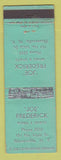 Matchbook Cover - Joe Frederick Liquor Glover'sville NY WEAR