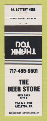 Matchbook Cover - The Beer Store Hazleton PA