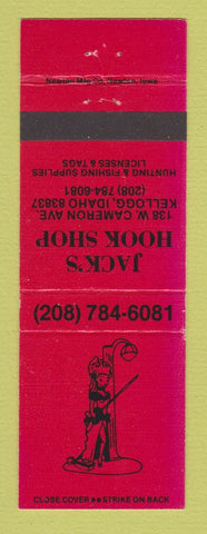 Matchbook Cover - Jack's Hook Shop Kellogg ID RED