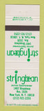 Matchbook Cover - Stringbean Junior Sportswear Clothes New York City