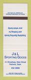 Matchbook Cover - J&L Sporting Goods Redvers SK SAMPLE