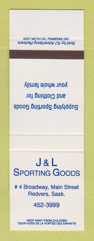 Matchbook Cover - J&L Sporting Goods Redvers SK SAMPLE