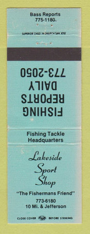 Matchbook Cover - Lakeside Sport Shop fishing