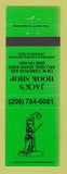 Matchbook Cover - Jack's Hook Shop Kellogg ID GREEN
