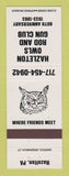 Matchbook Cover - Hazleton Owls Rod Gun Club PA 1993 WHITE