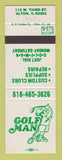 Matchbook Cover - Golf Man golf supply Alton IL