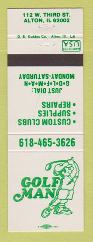 Matchbook Cover - Golf Man golf supply Alton IL