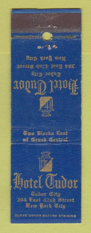 Matchbook Cover - Hotel Tudor New York City BLUE
