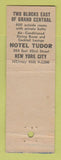 Matchbook Cover - Hotel Tudor New York City BLUE