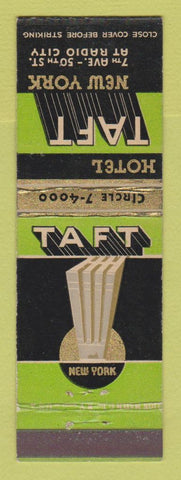 Matchbook Cover - Hotel Taft New York City