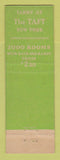 Matchbook Cover - Hotel Taft New York City