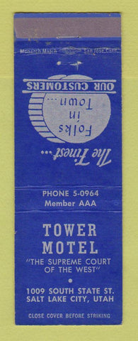 Matchbook Cover - Tower Motel Salt Lake City UT