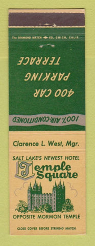 Matchbook Cover - Temple Square Hotel Salt Lake City UT