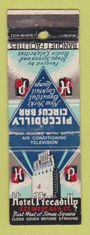 Matchbook Cover - Hotel Piccadilly New York City WEAR