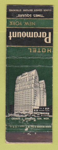 Matchbook Cover - Hotel Parmount New York City
