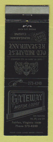 Matchbook Cover - Gateway Motor Lodge Fairfax VA WEAR