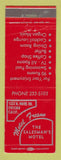 Matchbook Cover - Motel Fresno CA