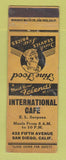 Matchbook Cover - International Cafe San Diego CA WEAR
