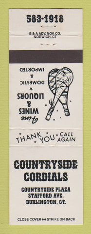 Matchbook Cover - Countryside Liquor Burlington CT