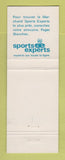 Matchbook Cover - Sports Experts Intersport QC Canada