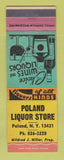 Matchbook Cover - Poland Liquor Store Poland NY
