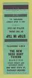 Matchbook Cover - Deer Hut Tavern Liquor Rockford IL