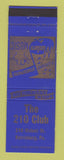 Matchbook Cover - 210 Club Harrisburg PA