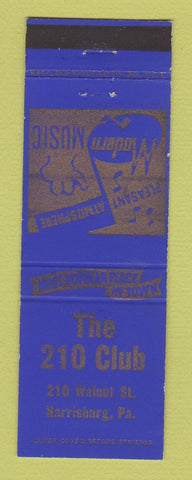 Matchbook Cover - 210 Club Harrisburg PA
