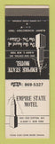 Matchbook Cover - Empire State Motel Albany NY