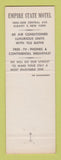Matchbook Cover - Empire State Motel Albany NY