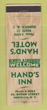 Matchbook Cover - Hand's Inn Motel Norwich NY