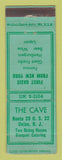 Matchbook Cover - The Cave Union NJ restaurant WEAR