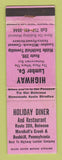 Matchbook Cover - Holiday Diner Lumber Bushkill PA Middle Smithfield WEAR