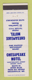 Matchbook Cover - Chesapeake Motel Graonsville MD