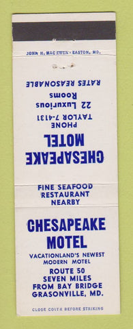 Matchbook Cover - Chesapeake Motel Graonsville MD