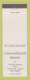 Matchbook Cover - International Motel Sault Ste Marie MI