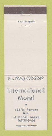 Matchbook Cover - International Motel Sault Ste Marie MI