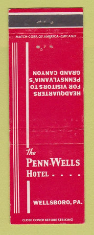 Matchbook Cover - Penn Wells Hotel Wellsboro PA
