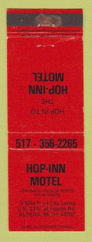 Matchbook Cover - Hop Inn Motel Alpena MI WEAR