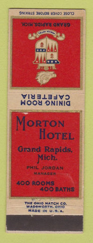 Matchbook Cover - Morton Hotel Grand Rapids MI