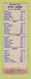 Matchbook Cover - Hotel Huron Ypsilanti MI WEAR