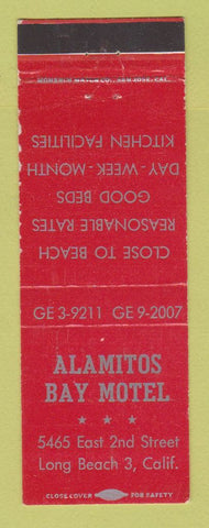 Matchbook Cover - Alamitos Bay Motel Long Beach CA RED WEAR