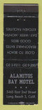 Matchbook Cover - Alamitos Bay Motel Long Beach CA BLACK
