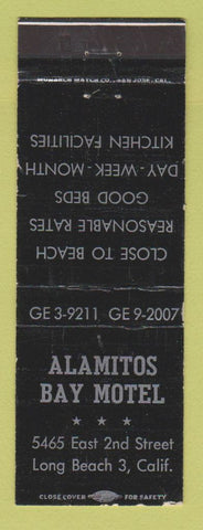 Matchbook Cover - Alamitos Bay Motel Long Beach CA BLACK