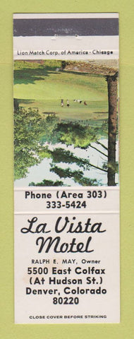 Matchbook Cover - La Vista Motel Denver Colorado Colfax