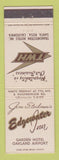 Matchbook Cover - Edgewater Inn Garden Hotel Oakland CA Transwestern Hotels