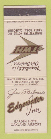 Matchbook Cover - Edgewater Inn Garden Hotel Oakland CA Transwestern Hotels