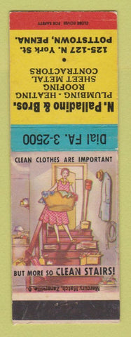 Matchbook Cover - N Palladino Bros Plumbing Heating Pottstown PA